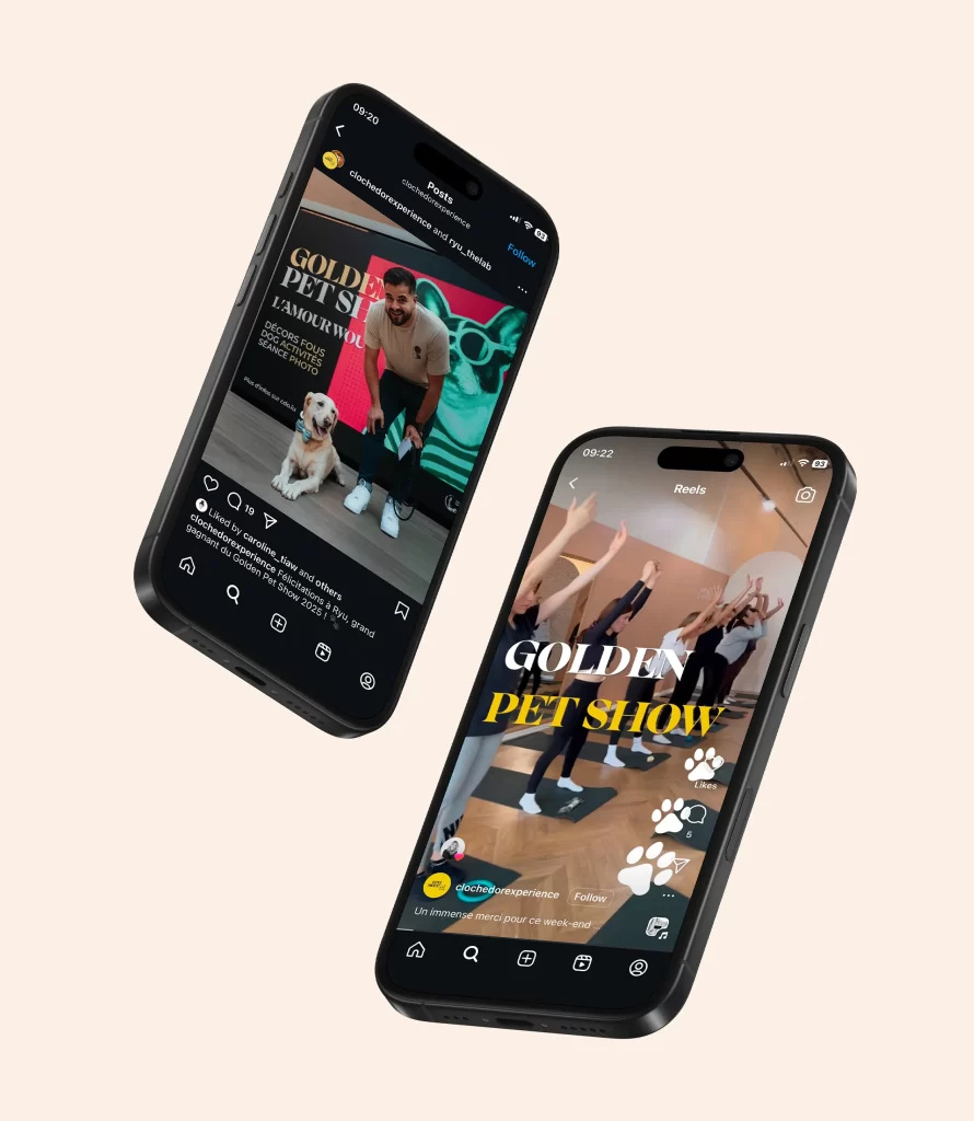 Contenu visuel réseaux sociaux créé par l'agence Wait: pour le community management du Cloche d'Or Shopping Center