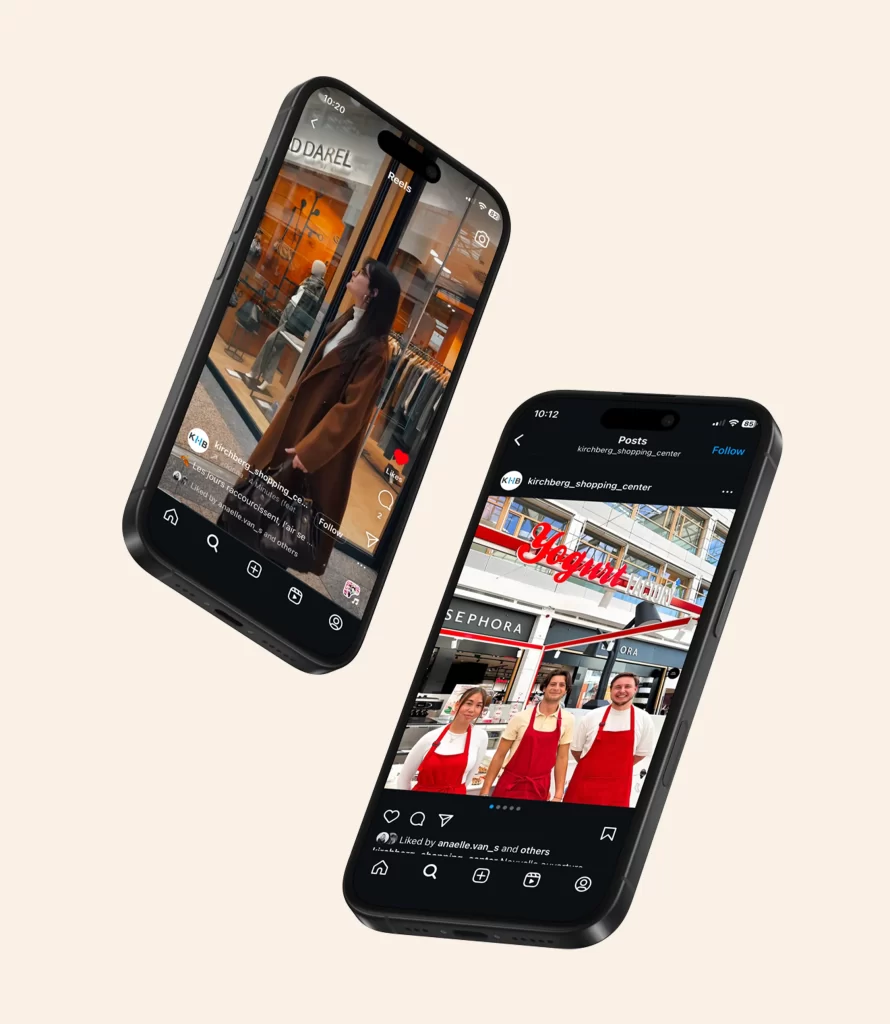 Contenu visuel créé par l'agence Wait: pour le community management du Kirchberg Shopping Center sur les réseaux sociaux