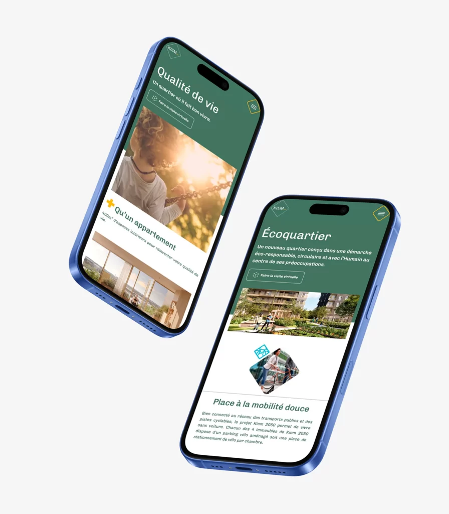 Visuel du projet immobilier KIEM 2050 créé par l'agence Wait: pour favoriser la vente des biens disponibles