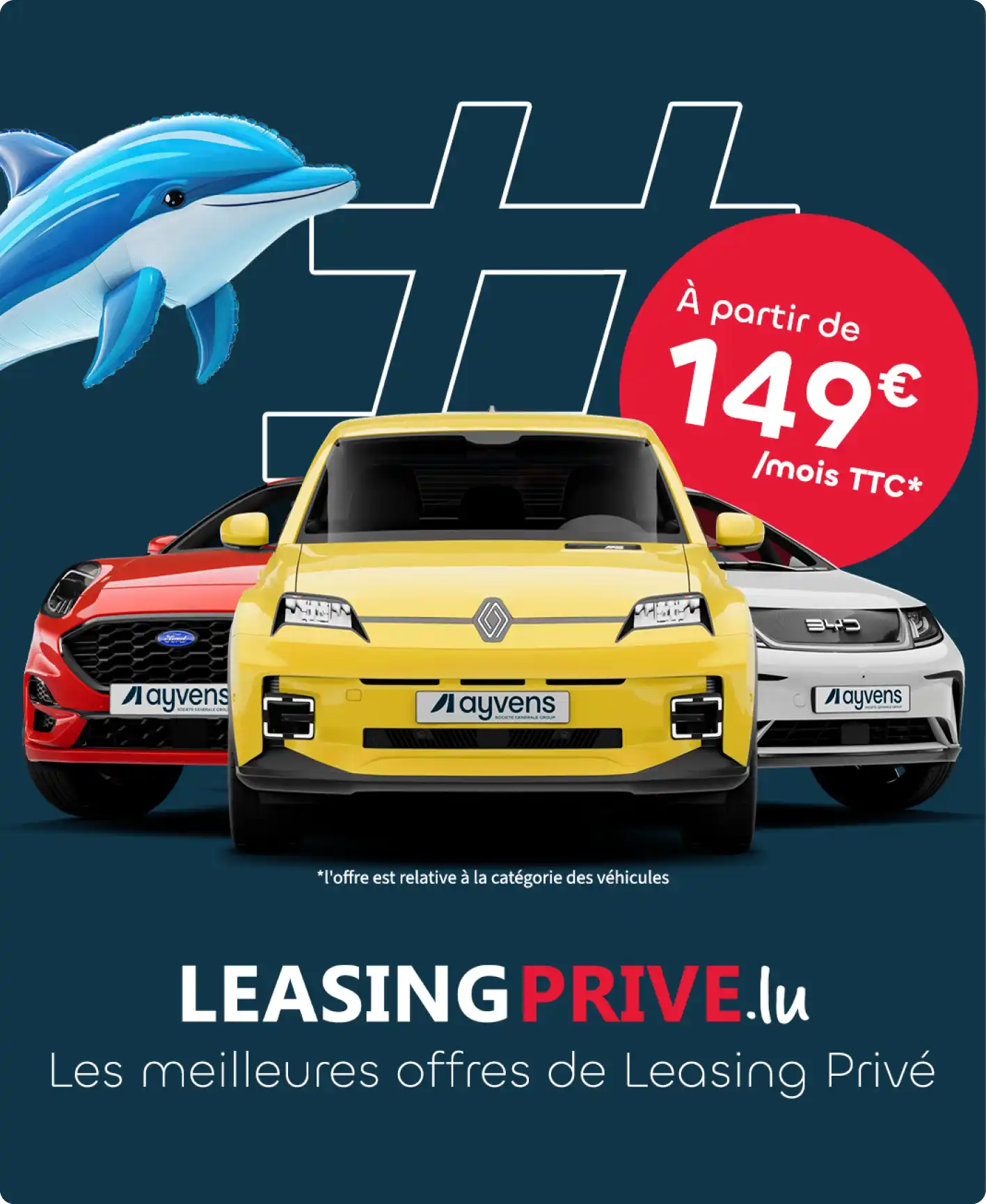 Visuel principal du projet Leasing Privé conçu par l'agence Wait: illustrant la plateforme de leasing de véhicules pour les particuliers
