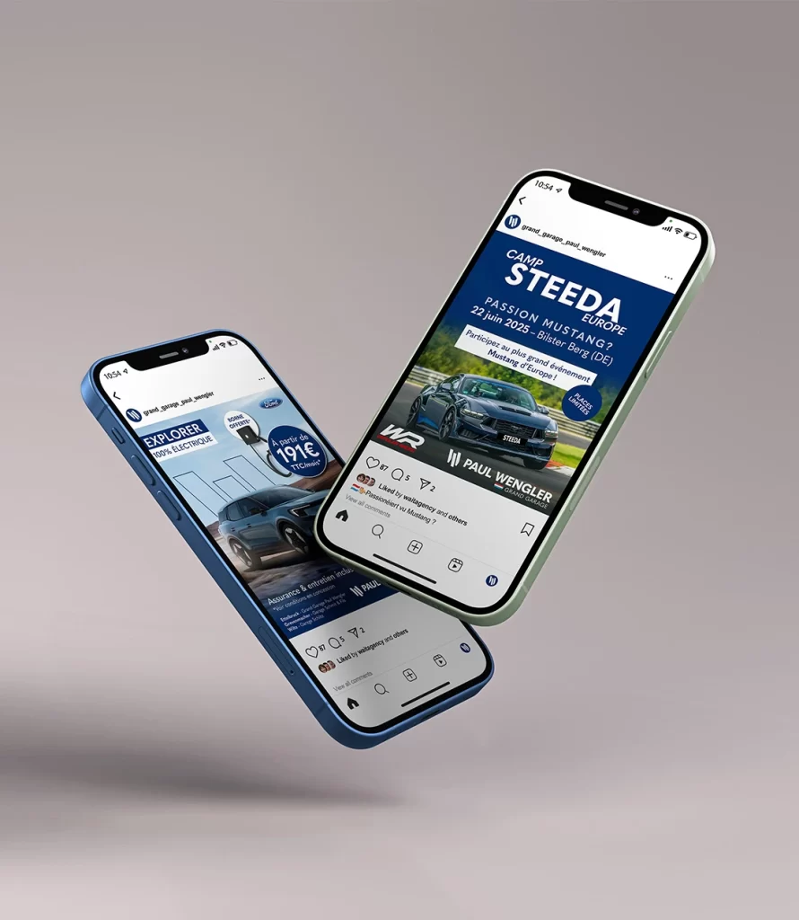 Post social media conçu par l'agence Wait: pour la promotion des offres Ford du Grand Garage Paul Wengler