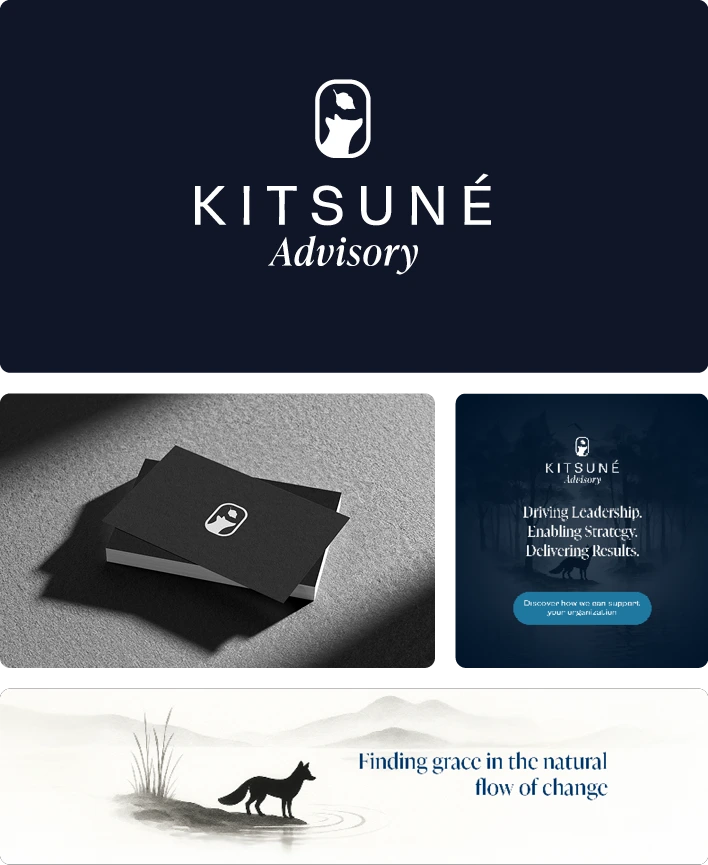 Visuel principal HERO du projet Kitsuné Advisory conçu par l’agence Wait: