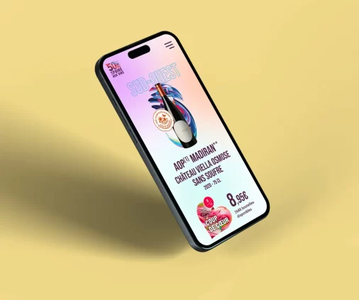 Visuel de la campagne vins SOCAMIL réalisé par l'agence Wait: pour la foire aux vins E.Leclerc en Occitanie