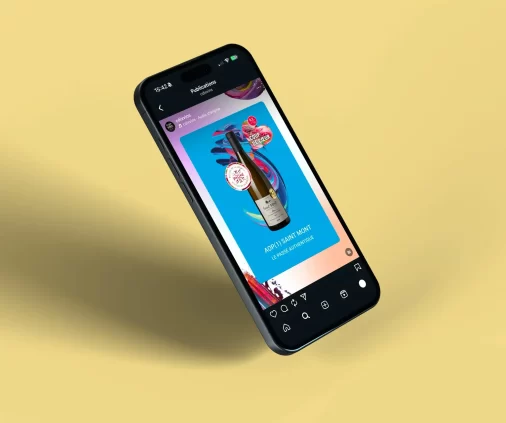 Visuel de la campagne vins SOCAMIL réalisé par l'agence Wait: pour la foire aux vins E.Leclerc en Occitanie